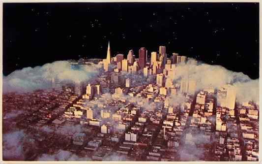 Adam Norton, Planet San Francisco, 2015, synthetic polymer & pigment ink on canvas, 91x147cm