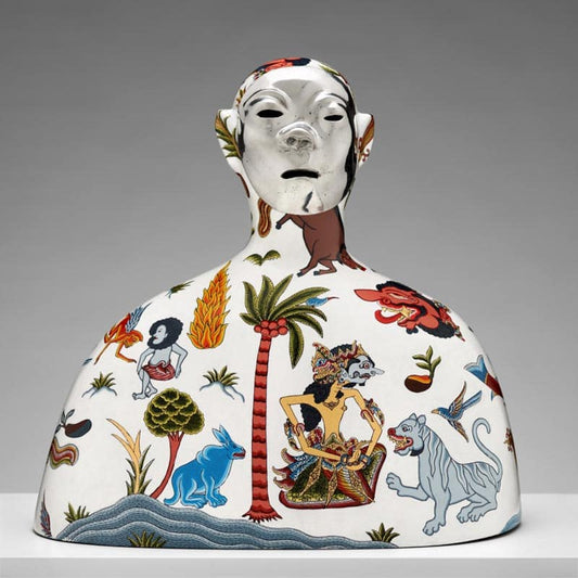 Dadang Christanto, Missing, 2013, cast aluminium, enamel, gold leaf, 60x60x45cm