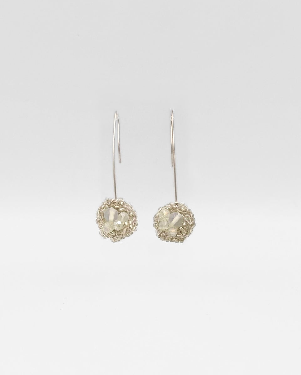Channel Earrings, Iridescent Orb | Louise Meuwissen