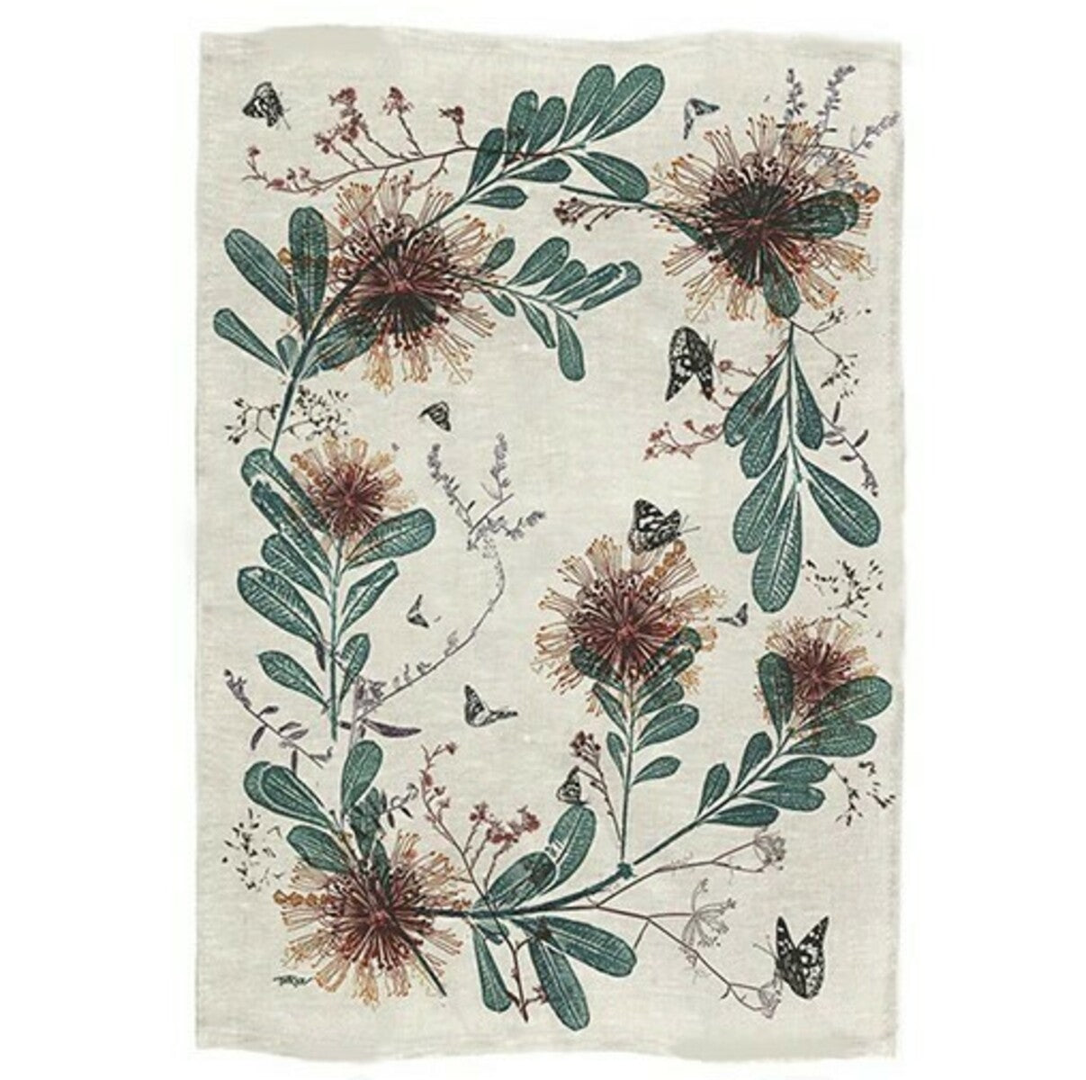 Grevilia and Butterfly Design Teatowel | Trudy Rice