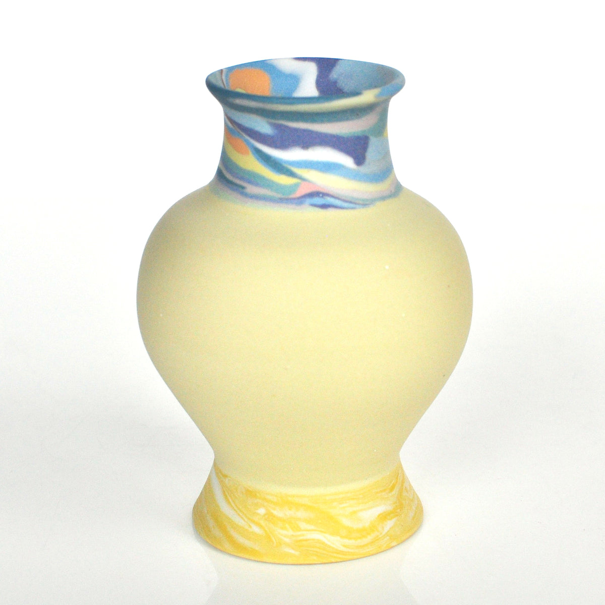 nerikomi and lemon mini vessel | Larissa Warren