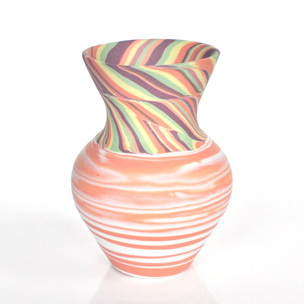 nerikomi and terracotta mini vessel | Larissa Warren