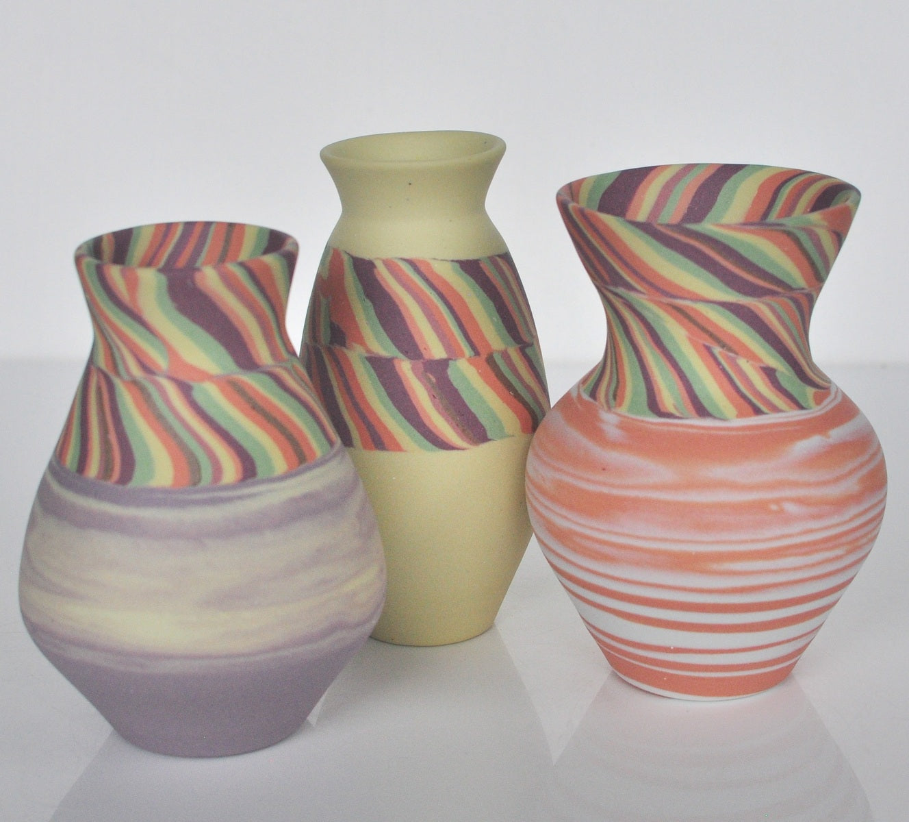 nerikomi and terracotta mini vessel | Larissa Warren