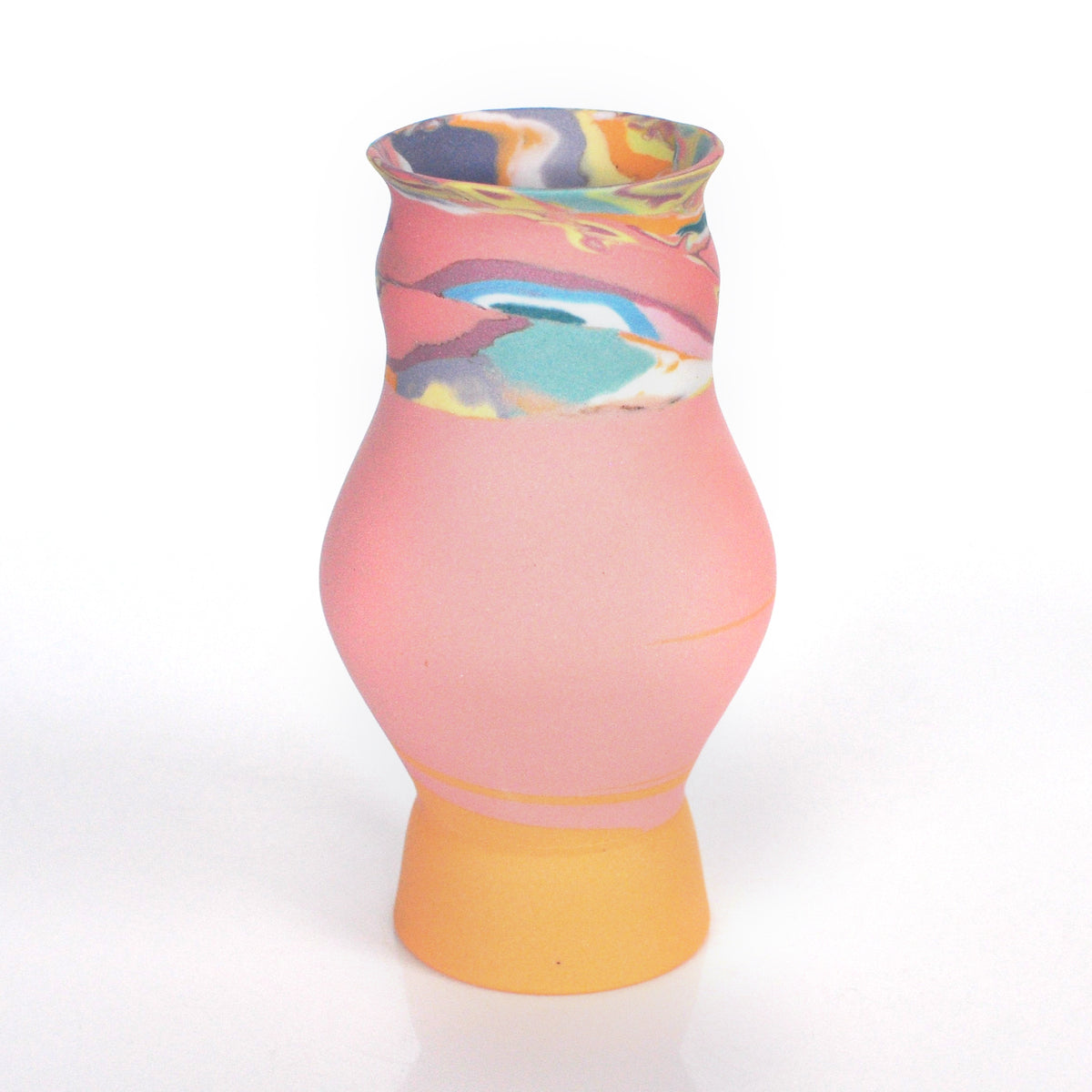 nerikomi and coral mini vessel | Larissa Warren