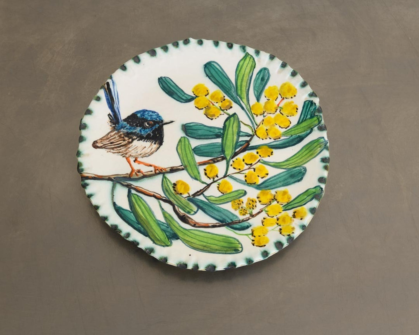Blue Wren Wall Disc