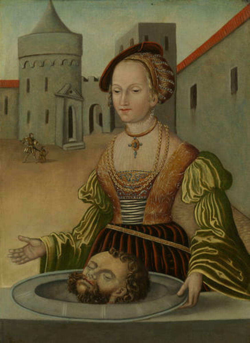 Salome - Dust Cover Sonja & Andrew (after Lucas Cranach the Elder, Salome with the Head of St John the Baptist, 1500s, Royal Collection Trust, London)