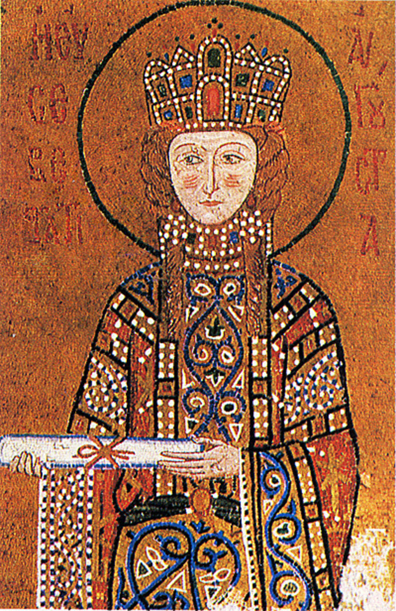 Hera - Dust Cover Prue (after Empress Irene, Byzantine Mosaic, 12th century, Hagia Sophia, Istanbul)