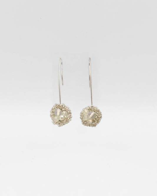 Channel Earrings, Iridescent Orb | Louise Meuwissen