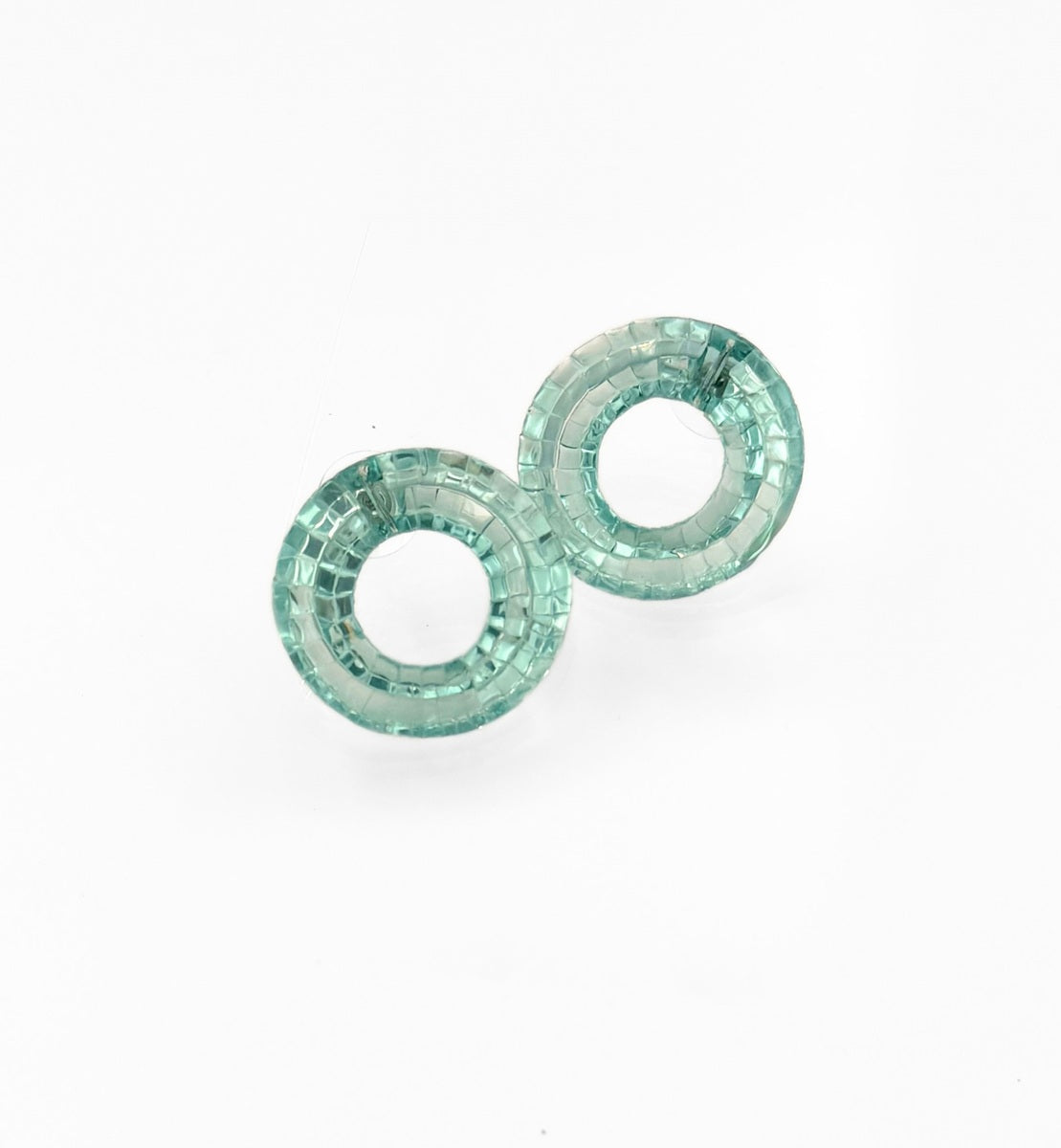 Small Waterhole Stud Earrings (Seafoam Blue) | Kath Inglis