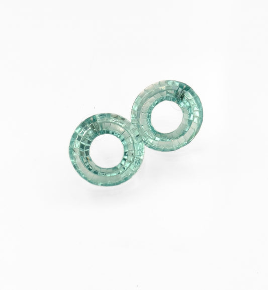 Small Waterhole Stud Earrings (Seafoam Blue) | Kath Inglis