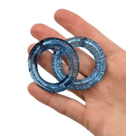 Large Waterhole Stud Earrings (Steel Blue) | Kath Inglis