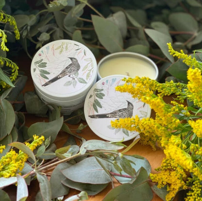 Golden Wattle with Wattlebird Design Candle | Trudy Rice