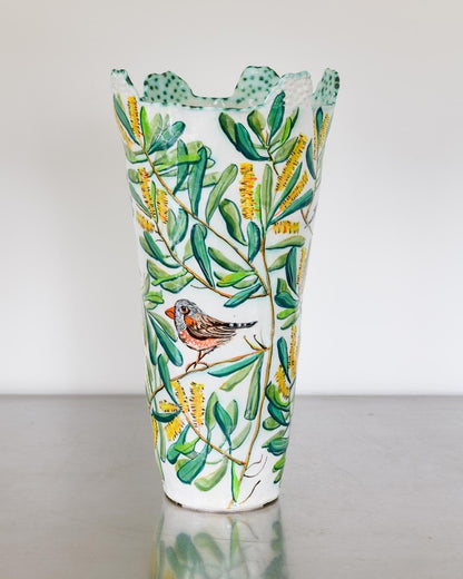 Zebra Finches and Acacia Vessel