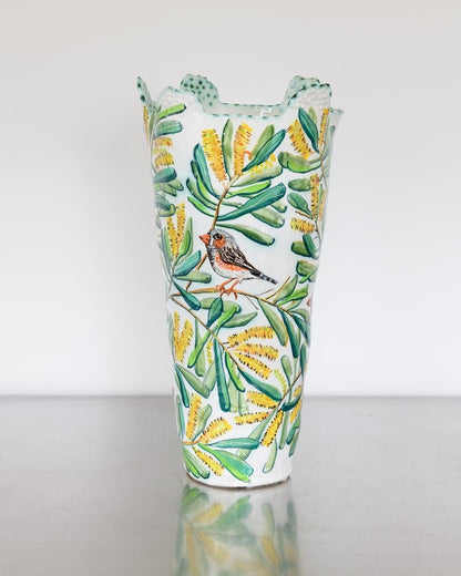 Zebra Finches and Acacia Vessel