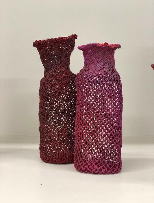 Small Bottles, magenta and plum | Emma Davies