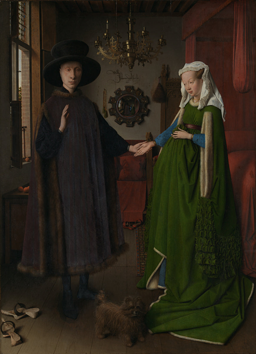 Hektor & Andromache - Dust Cover Longin & Gosia (after Jan van Eyck, The Arnolfini Portrait, 1434, The National Gallery, London)