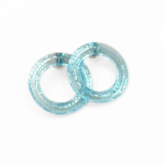 Large Waterhole Stud Earrings (Icy Blue) | Kath Inglis