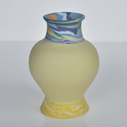 nerikomi and lemon mini vessel | Larissa Warren