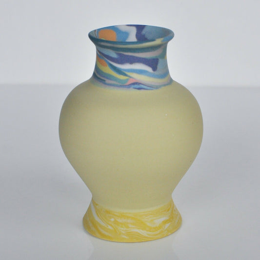 nerikomi and lemon mini vessel | Larissa Warren