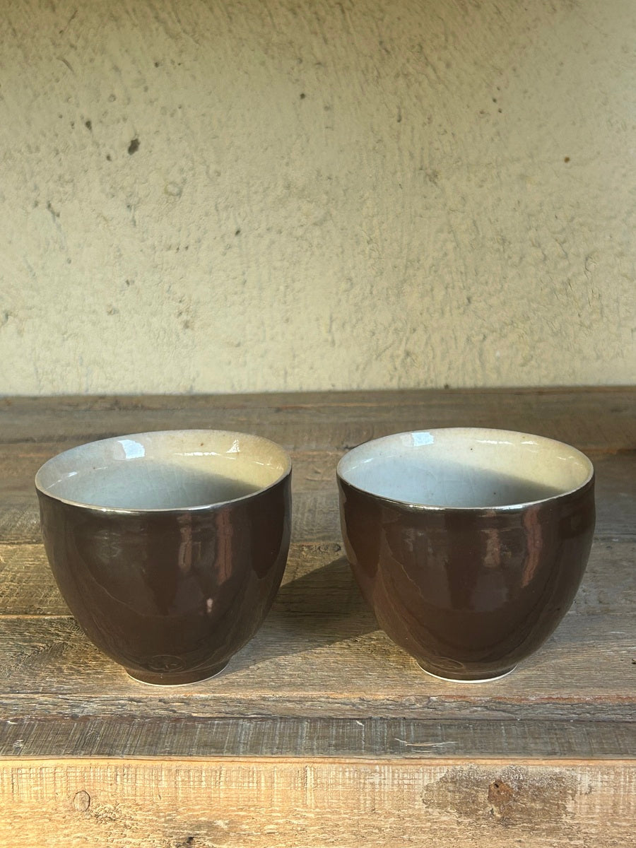 Pair of Feldspathic Glazed Cups | Neville French