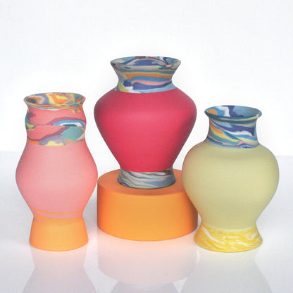 nerikomi and watermelon mini vessel | Larissa Warren