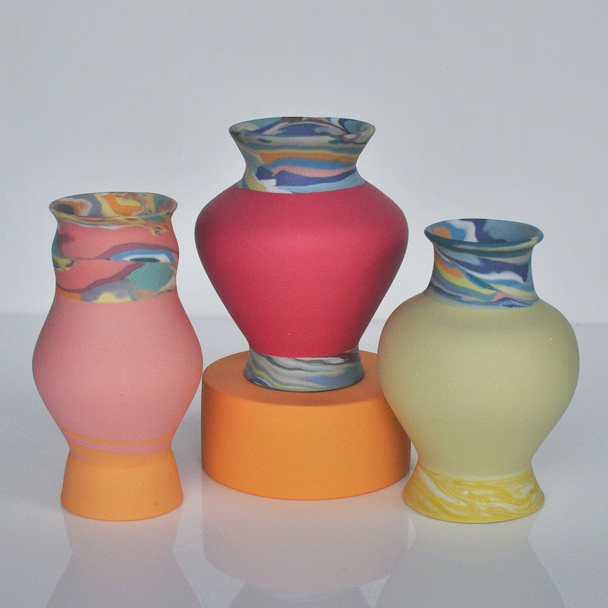 nerikomi and watermelon mini vessel | Larissa Warren