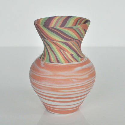 nerikomi and terracotta mini vessel | Larissa Warren