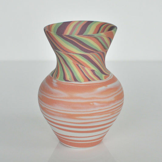 nerikomi and terracotta mini vessel | Larissa Warren