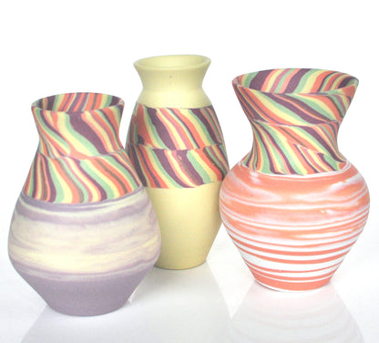 nerikomi and terracotta mini vessel | Larissa Warren