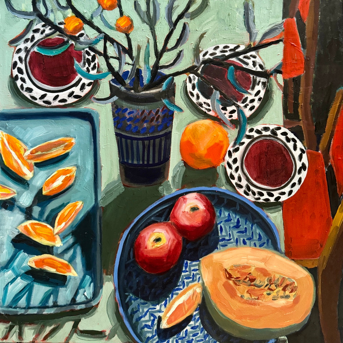 Plates and Fruit Offering