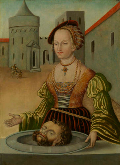 Salome - Dust Cover Sonja & Andrew (after Lucas Cranach the Elder, Salome with the Head of St John the Baptist, 1500s, Royal Collection Trust, London)