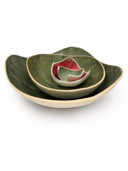 Green and watermelon 4-piece bowl set | Tracy Muirhead