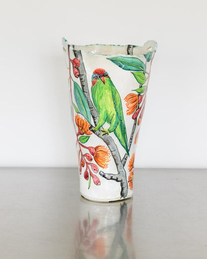 Musk Lorikeets and Ficifolia Two-Handle Vessel