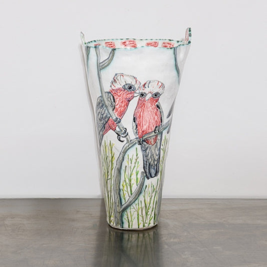 Pink Two-Handled Dry River Country Vessel