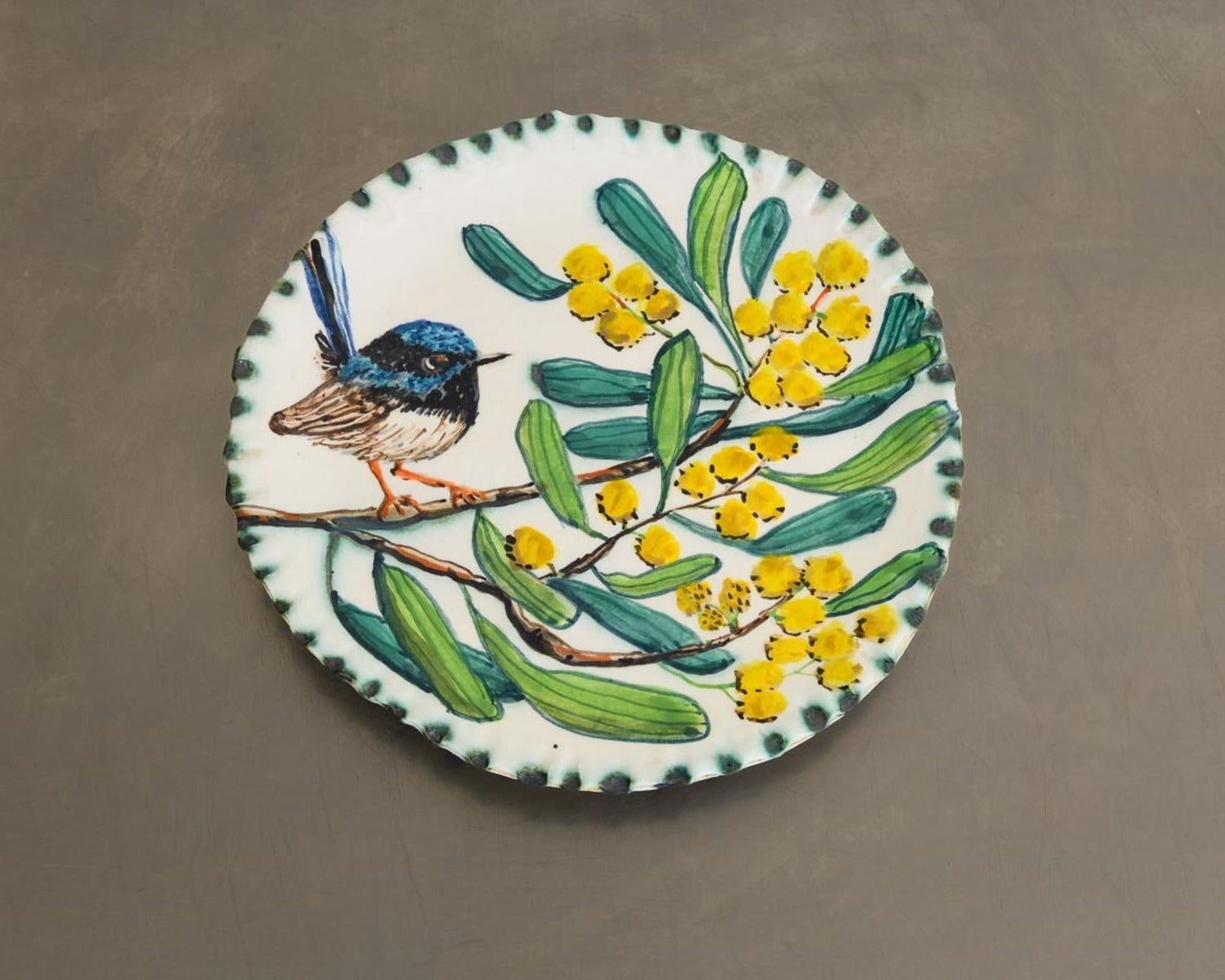 Blue Wren Wall Disc