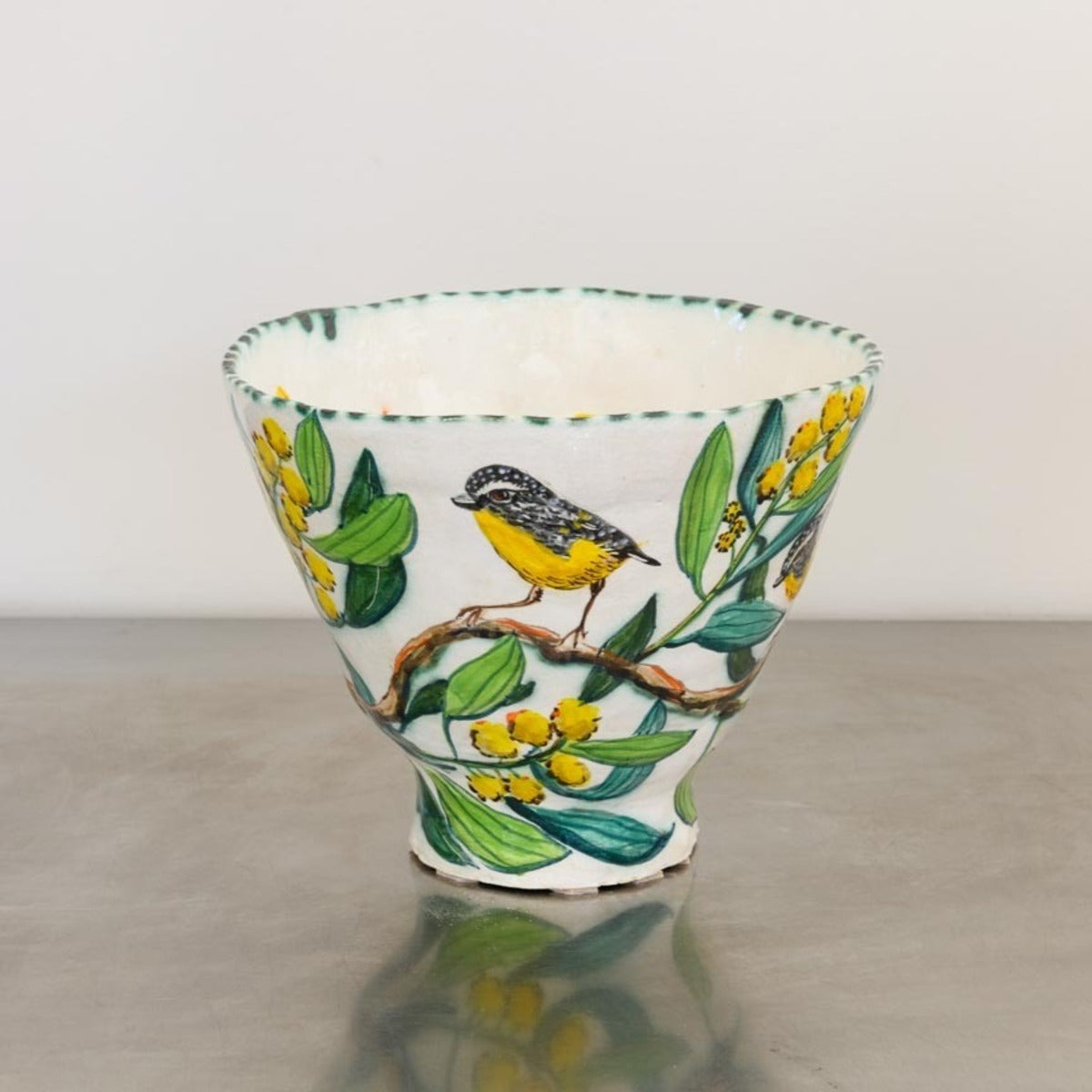 Acacia Bowl with Pardalotes