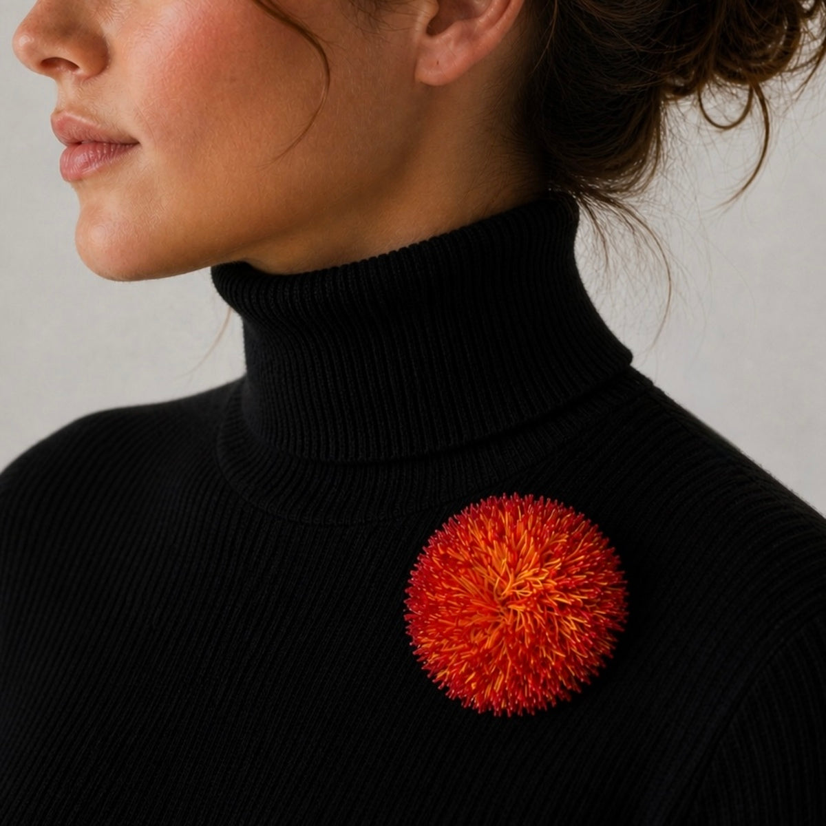 Fireworks Wattle Brooch | Vicki Mason