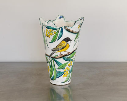 Acacia Vessel with Golden Whistler