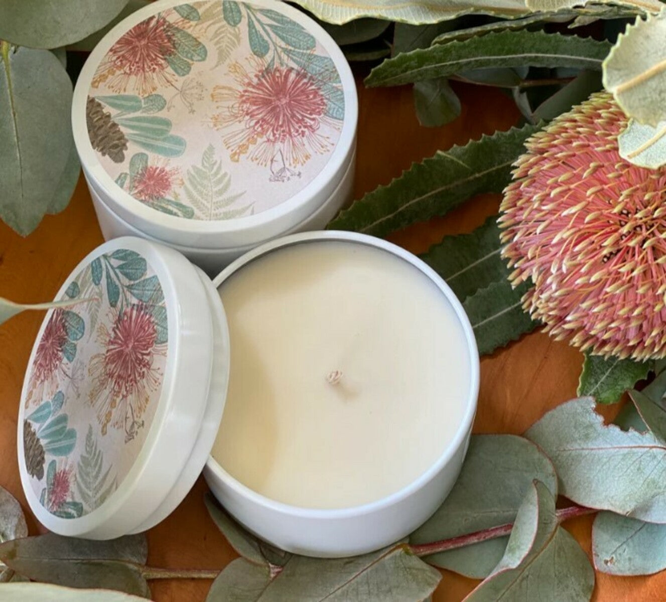 Australian Banksia Flower Design Candle | Trudy Rice