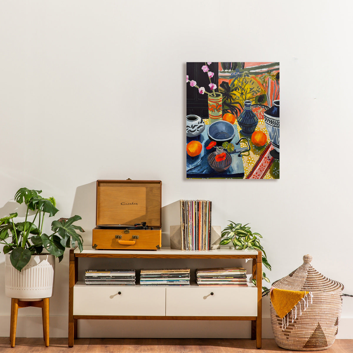 Still Life with Nasturtium and Five Vases