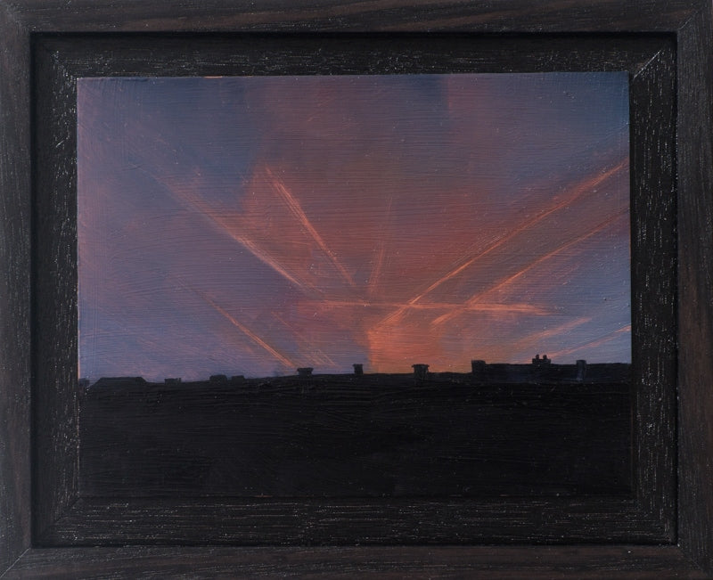 Kirrily Hammond, Achturenstraat Leuven, Flanders oil on copper, 9.0 x 12.0 cm